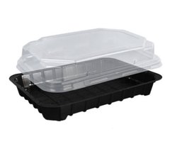 Упаковка для суши и роллов ПС-63ДЧ, контейнер с крышкой, коробка 380 шт, 008400142