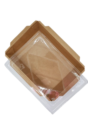 Салатник Крафт картону з кришкою 900 мл, упаковка 50 шт, 018300015