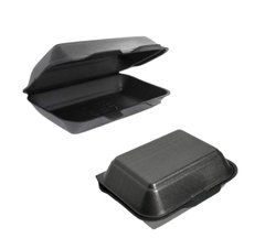 Ланч-бокс МВ-10 из полистирола Черный, 246x150x60 мм, упаковка 250 шт, 006100025