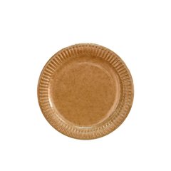 Тарелка круглая крафт с ламинацией 18 см, упаковка 100шт, (1,70 грн/шт)