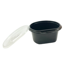 Контейнер РР для супа и других блюд черный с крышкой, d=145, 540 мл (50/800)