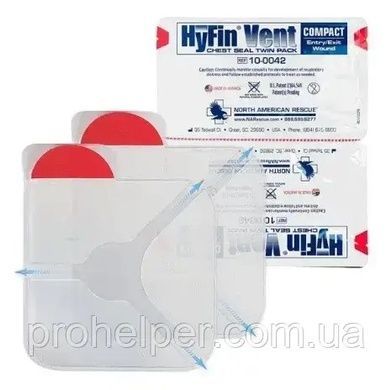 Оклюзійна наліпка HyFin Vent Compact Chest Seal Twin Pack (дві плівки)
