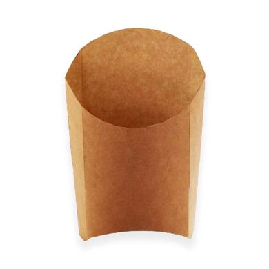 Коробка паперова для картопля фрі, XL, крафт/крафт 77х163 мм, 001500366