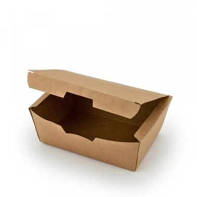 Коробка для снеков, нагетсов крафт 130х88х48 мм, упаковка 50 шт, 001500220