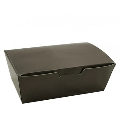 Коробка для снеков, нагетсов черная 130х88х48 мм