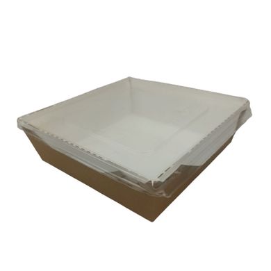Коробка для суши Крафт/белый 900 мл, упаковка 50 шт, 001500234