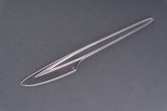 Нож одноразовый Прозрачный 18 см, упаковка 100 шт, 001900044