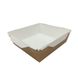 Коробка для суші Крафт/білий 900 мл, упаковка 50 шт, 001500234