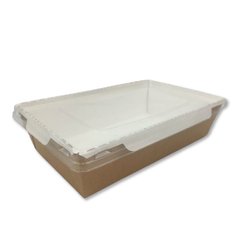 Коробка для суши Крафт/белый 800 мл, упаковка 50 шт, 001500233