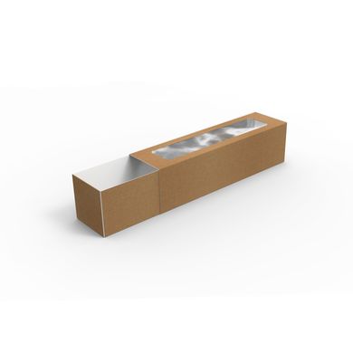 Коробка-пенал для суші, макарунс, крафт, максі, 305х51 мм