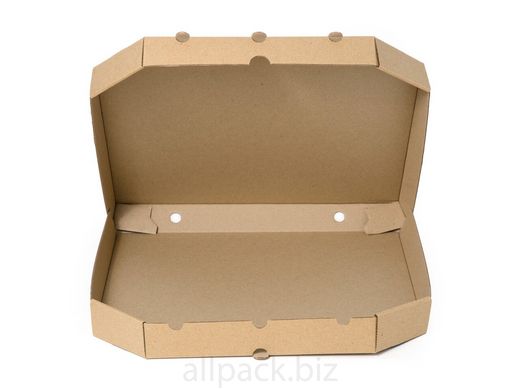 Коробка для пиццы бурая, 300х300х32 мм, 100 шт