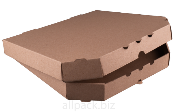 Коробка для пиццы бурая, 300х300х35 мм, 100 шт, (5,80 грн/шт)