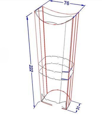 Лаваш Ролл MIDI светлый для шаурмы, бурито, хот-догов, 222&times;31&times;76 мм, 50 шт