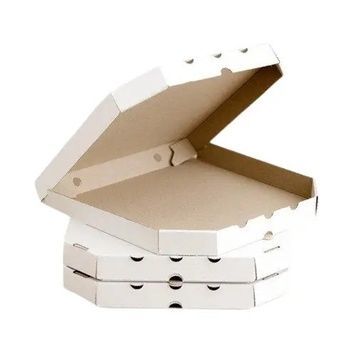 Коробки для пиццы 500х500х40 белые, усиленный картон 50 шт, 019800036