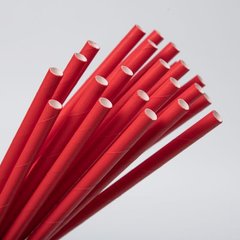 Бумажная трубочка, красная, 195 мм, диаметр 6 мм