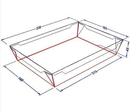 Контейнер для еды с крышкой MEGA крафт 1700 мл, 50 шт (ЭКО) Crystal Box