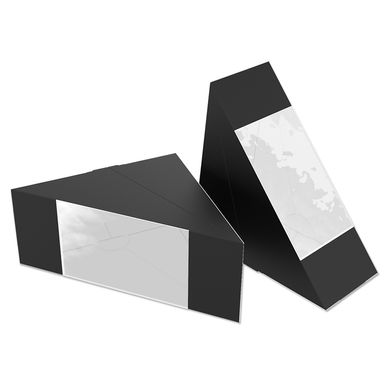 Треугольник для сендвичей черный/белый 119х168х56 мм (самосборный)